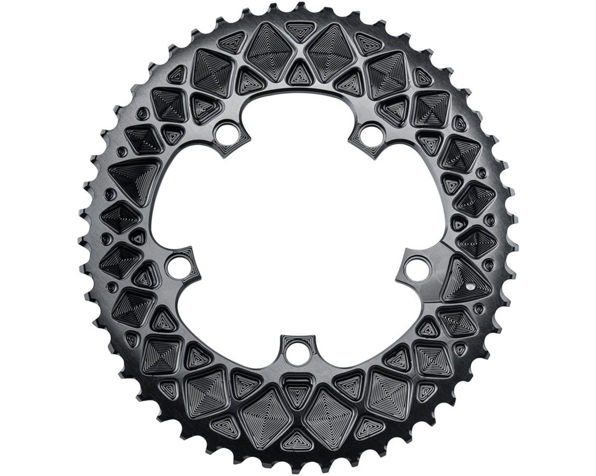 Absolute Black SRAM Hidden Bolt Premium Oval Chainrings (Black) (2 x 10/11 Speed) (110mm BCD) (Outer